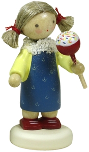 Flade Mädchen mit kandiertem Apfel  (Flade 5425) Mädchen mit kandiertem Apfel